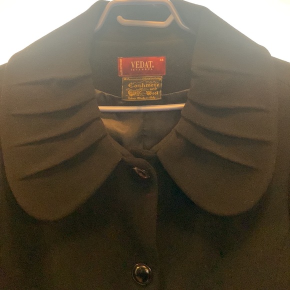 Cashmere and Wool Blend black Coat - Picture 3 of 7